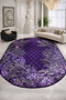 Mosso Green Theme Floral and Cheetah Figure Patterned Woven Base Modern Decorative Carpet Mosso3223 - 2