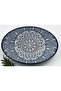 Che Brucia Ceramic Oval Bowl 8", Blue Floral Pattern - 3