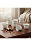 CAWA White Porcelain & Bone China Coffee Cups with Gold Rim|12 PCS, 90ml Arabic Gahwa Cups - 2