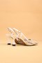 Women's Thin Heeled Straw Embroidered Evening Dress Shoes Heeled Shoes - 7