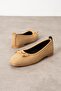 Fiora Checkered Mink Bowknot Wooden Bead Detailed Ballerinas - 4