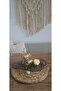 30X19 cm Smoked Acrylic Decorative Presentation Tray – Object Presentation and Perfume Stand with Round Wooden Legs