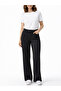 Double Tt High Waist Lycra Half Spanish Leg Fabric Trousers