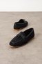 Padova Black Mini Stone Tasseled Wooden Bead Detailed Loafer Ballerina Casual Shoes - 4