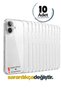 10 Pieces iPhone 16 Compatible Luxury Series Soft Flexible Transparent Silicone Case (Change When It Turns Yellow)
