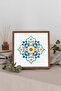 لوحة مربعة بإطار خشبي TK3305