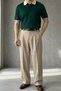 Old Money Premium Short Sleeve Men's Polo Collar Knitwear T-Shirt - 3