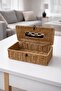 Handmade Rattan Napkin Holder Box with Lid, Paper Desktop Napkin Holder - 2