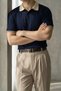 Old Money Premium Short Sleeve Men's Polo Collar Knitwear T-Shirt - 2