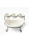 4PCS Porcelain Serving Set|27cm Platter with 3×12cm Bowls, White Serveware for Hosting - 3