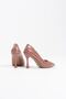 Zr8Ms10 Premium Women's Salmon Crocodile Patent Leather Stiletto - 4
