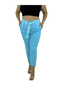 Plus Size Belted High Waist Skinny Leg Women's Trousers - 5