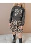 Girl's Leopard Patterned Bowknot Skirt 2-Piece Set New Season - 3
