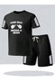 Unisex This Guy Printed Shorts Tshirt 2-Piece Top and Bottom Set