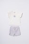 100% Organic Cotton Baby Set, Little Prince Printed T-Shirt and Shorts, Baby and Newborn Series - 2