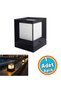 Set Top Mega Garden Wall Fixture Sconce Waterproof Outdoor Lighting Modern Black Body - 6