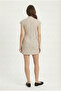 Women's Rory U-Neck Polka Dot Ecru Short Woven Dress - 5