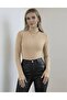 Finger Detailed Women's Bodysuit 3-Piece Set Half Fishnet Viscose Long Sleeve Basic Daily Wear - 4