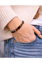 Natural Agate Stone Bracelet – Brown Toned Genuine Agate Natural Stone Bracelet – Unisex Elastic Bracelet - 2