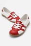 Women's Sneakers Lace-Up Casual Comfortable Retro Striped Ballerinas - 6