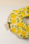 Arts Lemon Mix Scrunchie Hair Clip – Lemon Patterned Yellow Poplin Fabric Handmade Hair Clip - 3