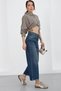 Trendy High Waist Crop Wide Leg Denim Jeans - High Rise Cropped Wide Leg Jeans (90cm) - 5