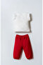 U.S.Polo Assn Usb2970 White Girls' 2-Piece Set - 2