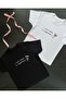 Pack of 2 Black and White Text Printed Cotton Oversize T-Shirts