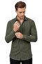 Khaki Comfortable Fit Knitted Fabric Lycra Men's Shirt 2602601