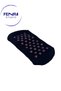 Women's 3-Piece Gray Black White Cotton Sole Towel and Non-Slip Sole Yoga Pilates Booties Home Socks - 7