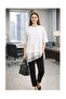 Stylish Satin and Lace Detailed Blouse - 4