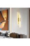Modern Gold LED Wall Sconce, Adjustable 3-Color Dimmable Wall Light 18W, Flush Mount Indoor Decorati - 6