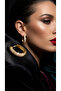 Brass Gold Color Zircon Stone Hoop Model Ysx Trio Earring Set 3-Piece Earrings - 3