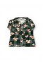 Girl's Pajama Set Khaki Green Color Teddy Bear Patterned Plaid Cotton Long Sleeve - 4