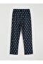 Giyçık Store Den Navy Blue Regular Fit Snoopy Printed Men's Pajama Set - 3