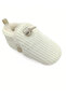 Corduroy Ecru Knitwear, Plush Lined, Non-Slip Sole, Elastic Baby Booties, Home Boots, Slippers - 3