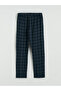 Giyçık Store Navy Blue Standard Fit Plaid Men's Pajama Set - 7