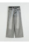 Mixed wide leg fit girl's jean pants