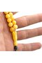Damla Amber Round Cut Rosary Alpaca Silver Tassel