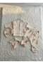 Newborn 100% Cotton 5-Piece Baby Set – Long Sleeve Top, Bottom, Hat, Gloves and Bib - 3