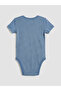 M&B Collection Mavi Patterned Male Baby Short Sleeve Snap Closure Body 3-Pack - 3
