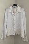 Women's Italian White Lace Detailed 2-Piece Shirt and Skirt Linen Set - 3