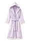 100% Cotton Woven Hooded Unisex Peshtemal Pique Bathrobe with Pockets Ultra Soft (M/L/Xl) Size - 5