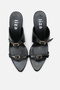 Cansu women's heeled slippers with belt a012 - k525 - 5