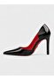 Women's winter 11cm open heel shoes - 574 2453 - black patent leather - 3