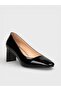 Women's Winter Shoes with 11cm Closed Heel - 494 5355 - Black Patent Leather - 2