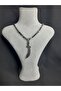 Cut-Out Hematite Stone Zulfiqar Sword Detailed Style Design Adjustable Necklace Unisex