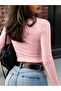 Women's Pink Love Printed Crew Neck Bodysuit - 5