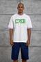 Men's T-Shirt Yaka C7Er Lilac Oversize Printed Crew Neck Cotton