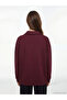 Lcw Modest Plum Embroidered Soft Touch Oversized Women's Sweatshirt Tunic - 5